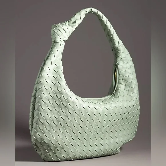 Anthropologie The Brigitte Satchel by Melie Bianco: Oversized Edition in Mint - Picture 4 of 6